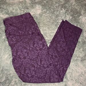 Victorian pattern black slacks